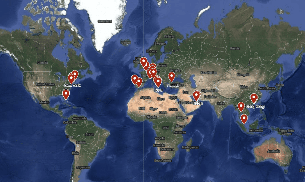 A professional singer performing live at an international concert tour.